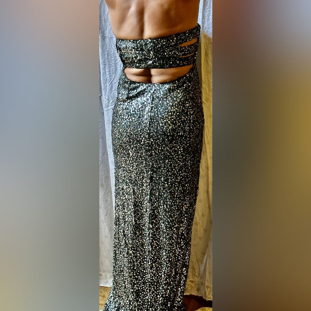 Sexy Black Rhinestones Gown - Picture 3 of 4